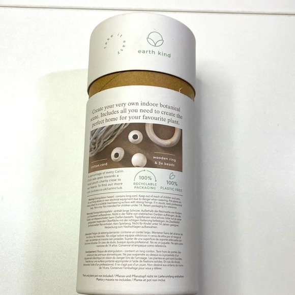 DIY Macrame Plant Pot Hanger🪴Calm Club hang time brand great for inside or out - Picture 2 of 3